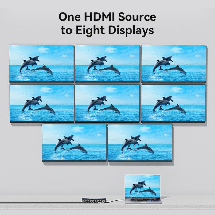 Vention HDMI Splitter Duplicate Screen 1in 8 Out 4K 30hz - AKQ