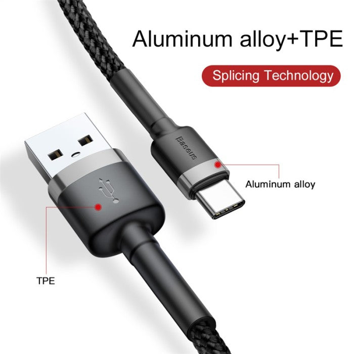 BASEUS cafule Cable USB For Type-C 3A 1M CATKLF-B