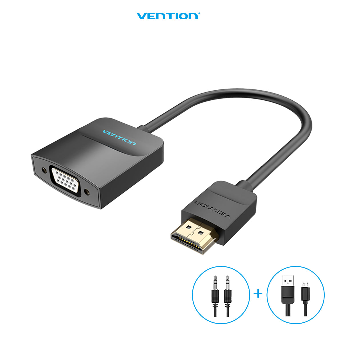 Vention HDMI to VGA Converter Adapter For Monitor dan Proyektor - 42161