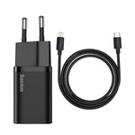 BASEUS Super Si Charger 1C 20W with Cable Type-C to iP 1m - TZCCSUP-B