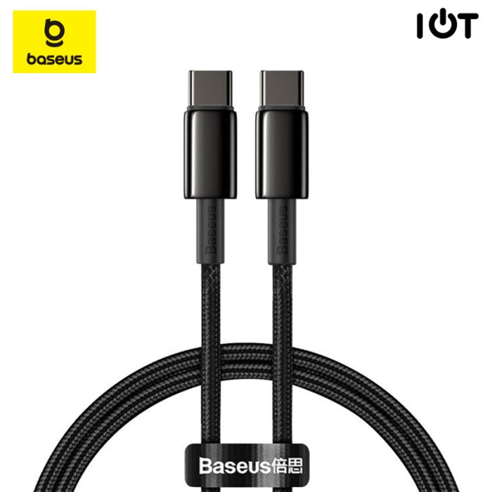 BASEUS Tungsten Gold Fast Charging Cable Type-C to Type-C 100W CATWJ-A