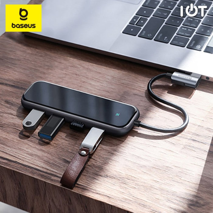 BASEUS Multi-functional HUB (Type-C to 4xUSB3.0+PD) Deep gray CAHUB-EZ