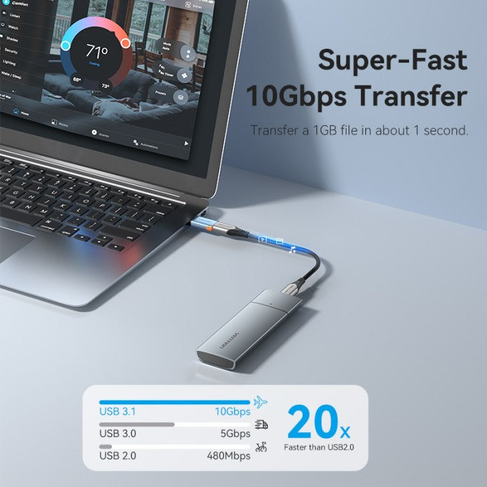 Vention Female Adapter USB A 3.0 to USB Type C With Lanyard - CUA