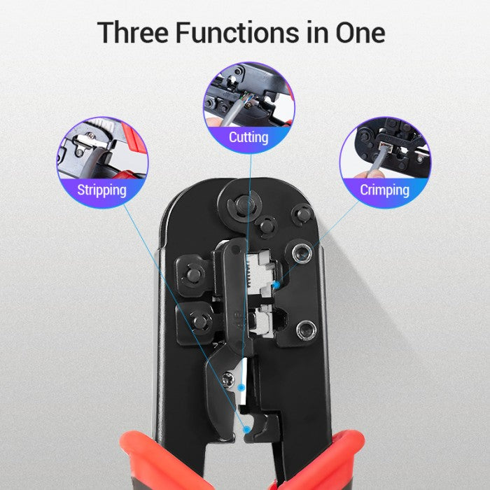 Vention Multi Function Tang Crimping Tool Ratchet Type 8P/6P/4P RJ45 - KEA