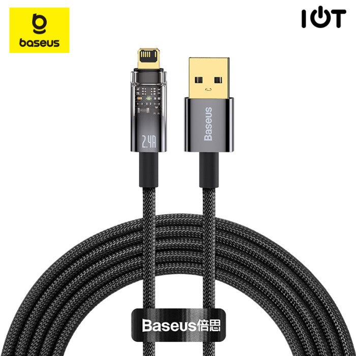 BASEUS Auto Power-Off Fast Charging Cable USB to IP 2m CATS