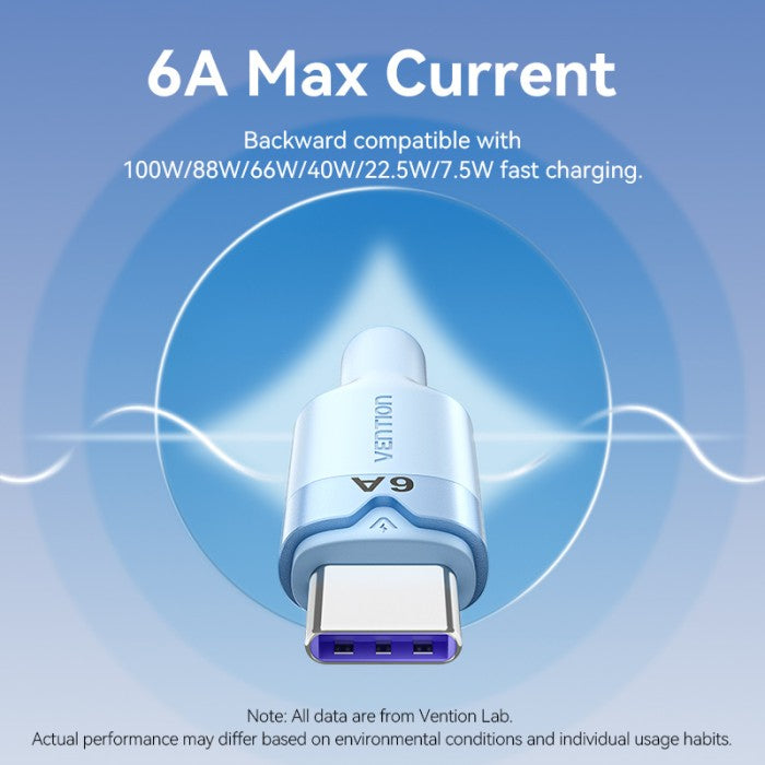 Vention Kabel Data Charger 3 in 1 USB A 2.0 to USB Type C/Micro/Lightning 2A 3A 6A 120W - CTR
