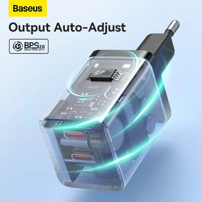 OS-Baseus GaN5 Pro Fast Charger C+C 40W EU Black