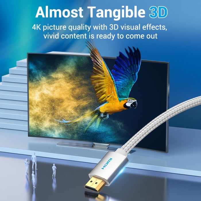 Vention Kabel HDMI UHD 4K 60hz Male to Male Cotton Braided 15M - AAB