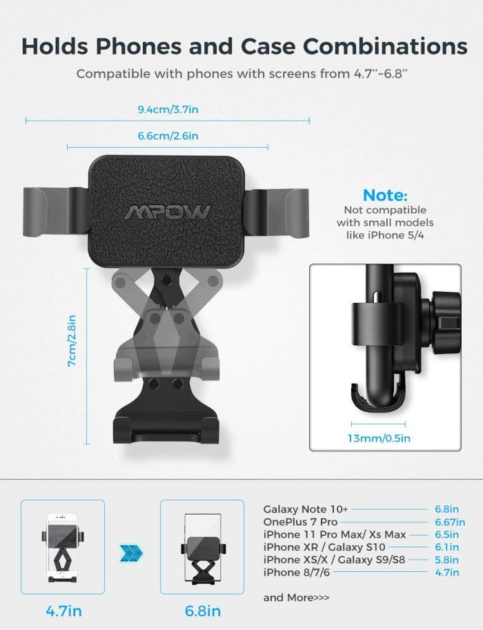MPOW Car Holder Gravity Car Mount Auto Lock and Auto Release - MPCA136