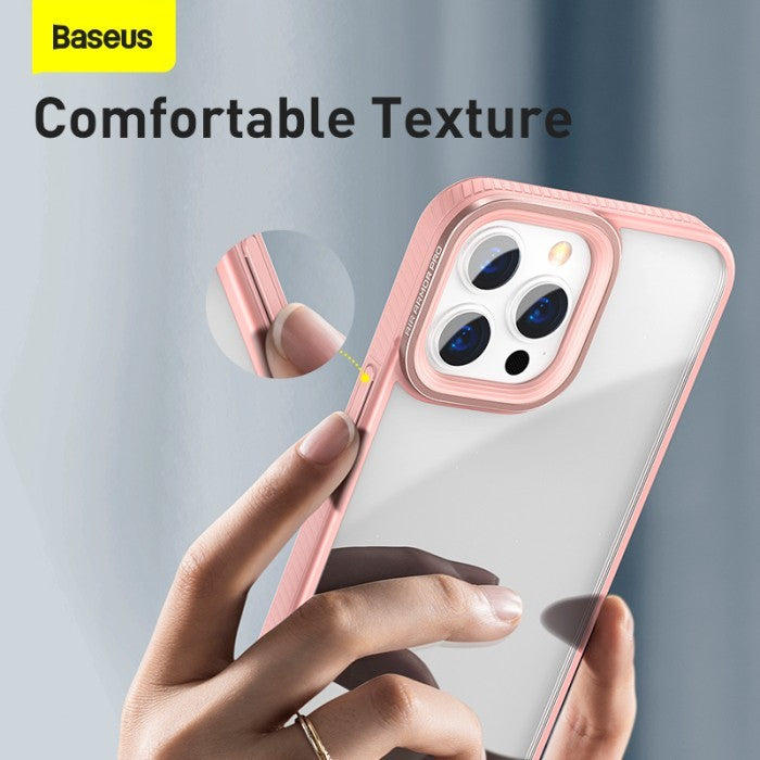 Baseus Crystal Phone Case For iP 13 Pro Pink