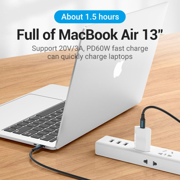 Vention Kabel Charger USB C to C Male to Male 3A 60W PD Fast Charging - COS