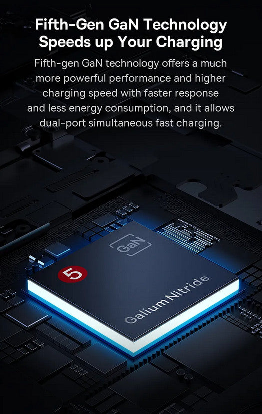 Baseus GaN5 Pro Ultra-Slim Fast Charger C+U 65W (Overseas Edition)