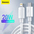 Baseus Simple Wisdom Kabel Charger Type C to Lighning (2pcs) - TZCATLZ