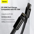 BASEUS Tungsten Gold Fast Charging Data Cable C to iP 20W 2m CATLWJ-A