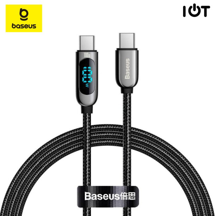 BASEUS Display Fast Charging Data Cable C to C 100W 1m - CATSK-B