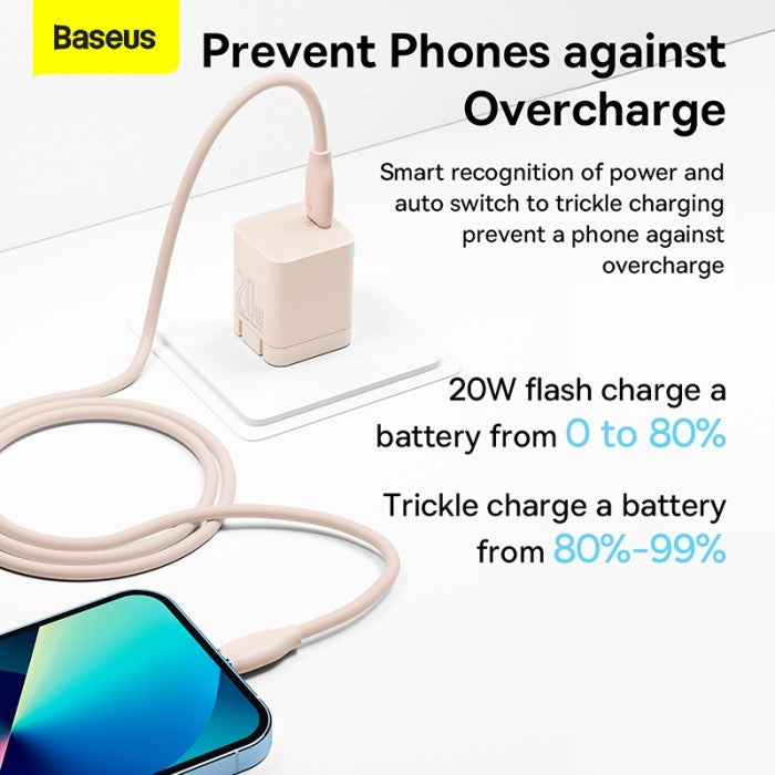 BASEUS Super Si Pro Quick Charger 1C 20W + cable c to ip CN CCSP03