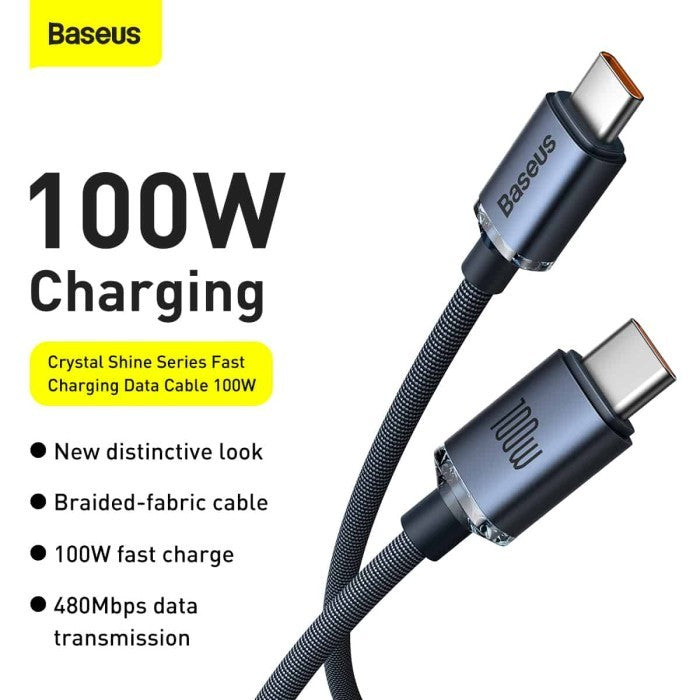 Baseus Crystal Shine Series Fast Charging Data Cable C to C - CAJY000