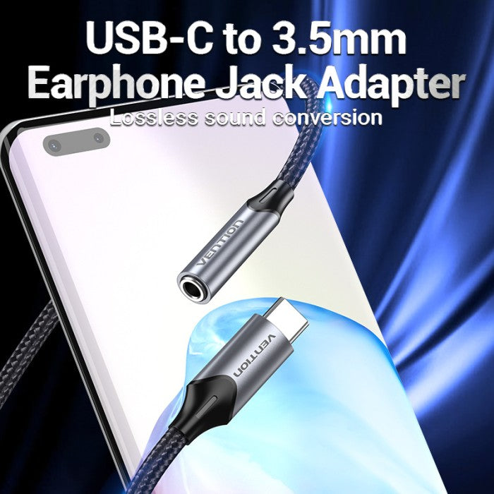 Vention Kabel USB Type C to 3.5mm Jack Adapter Converter USB C to AUX -BGM
