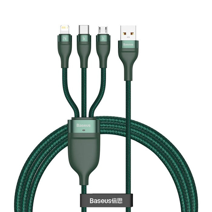 BASEUS Flash Series 1-for-3 Fast ChargingCable USB to M L C 1.2m CA1T3