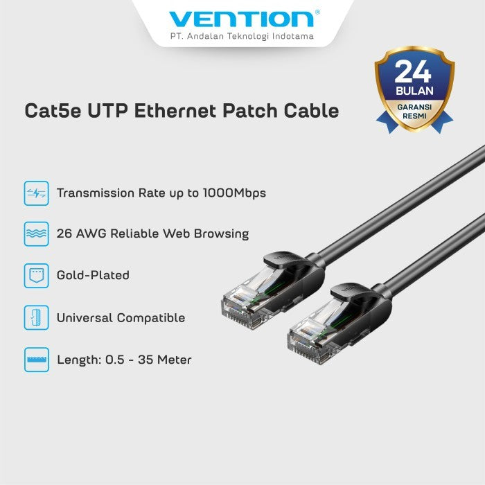 Vention Kabel Lan Cat5E Network Ethernet With RJ45 40M 45M 50M - IAB