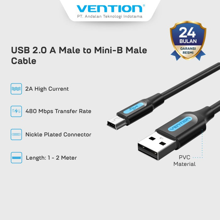 Vention Kabel Data USB 2.0 A to Type B For Hardisk – COM