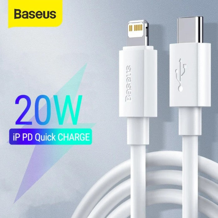 Baseus Simple Wisdom Kabel Charger Type C to Lighning (2pcs) - TZCATLZ