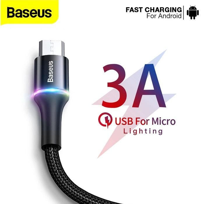 BASEUS halo data cable USB For Micro 2A 2m Black CAMGH-C