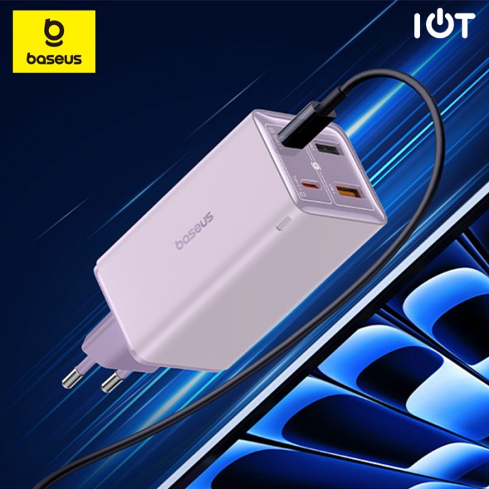 Baseus GaN6 Pro Fast Charger 2C+2U 100W EU With Cable C To C 100W 1m