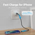 Vention Kabel Charger USB A to Lightning 2.4A MFI Fast Charging Purple 2M - LAB