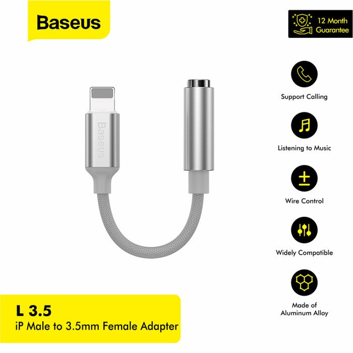BASEUS iPhone Male to 3.5mm Female Adapter L3.5 - CALL3