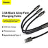 BASEUS Tungsten Gold 1for3 FastCharge USB to M L C 3.5A 1.5m CAMLTWJ