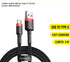 Baseus Cafule Kabel Charger USB Type A to Type C 3M - CATKLF-U