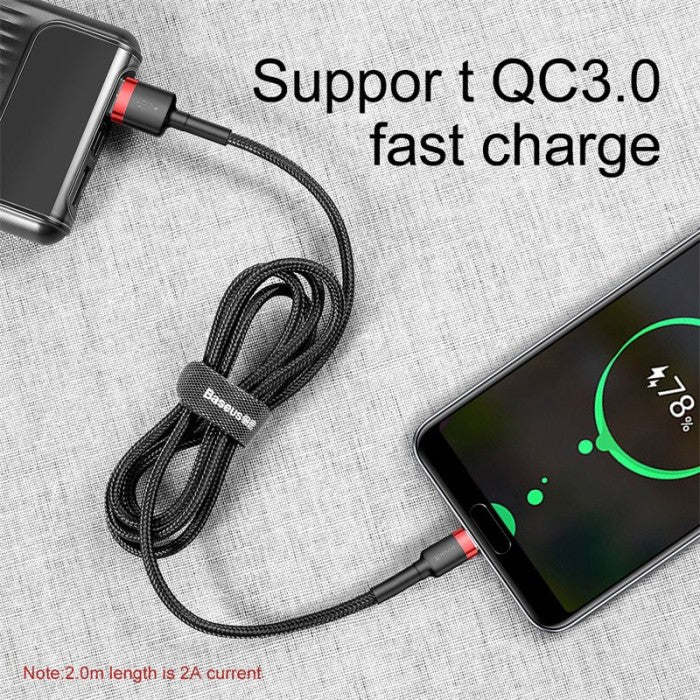 BASEUS Cable Cafule USB For Type-C 3A 0.5m CATKLF-A
