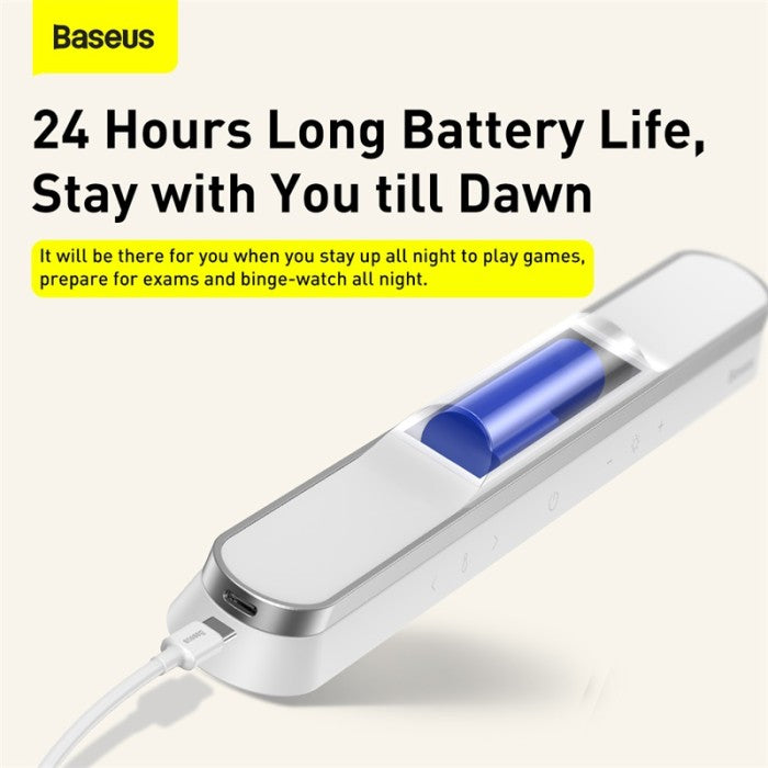 BASEUS Magnetic Stepless Dimming Charging Desk Lamp Pro White - DGXC