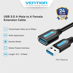 Vention Kabel USB A 3.0 Extension Cable 5Gbps Male to Female 1M 2M 3M 5M - CBH