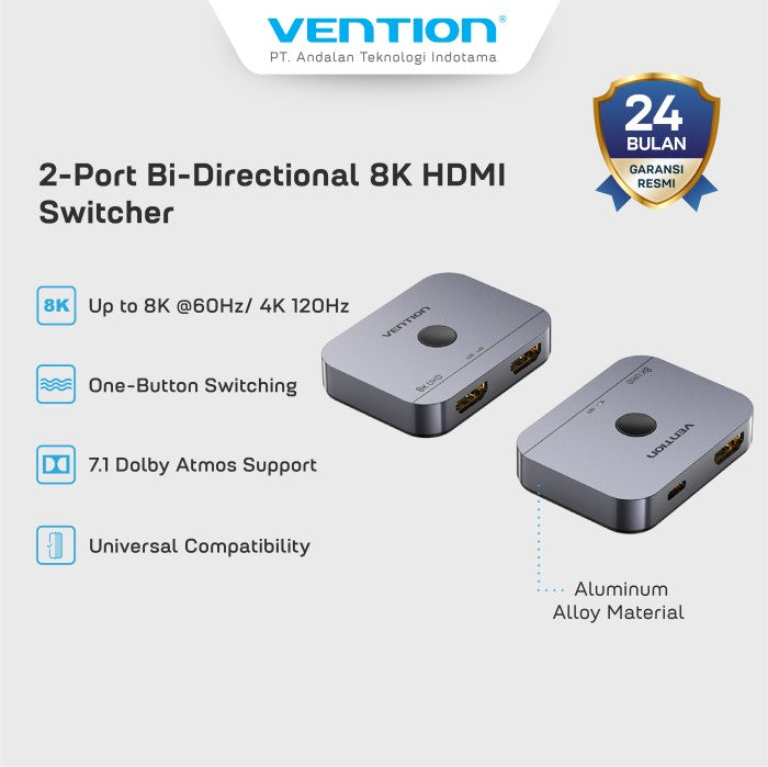 VentIon HDMI Switcher 8K 60Hz With Power Supply - AKP