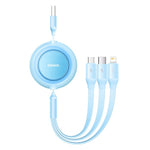 BASEUS Charging Data Cable USB to M+L+C 3.5A 1.1m - CAMJ01 - Biru