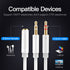 Vention Kabel Audio Splitter Cable Aux 3.5mm Female TRRS to 2 Male TRS Cable Audio/Mic - BBT