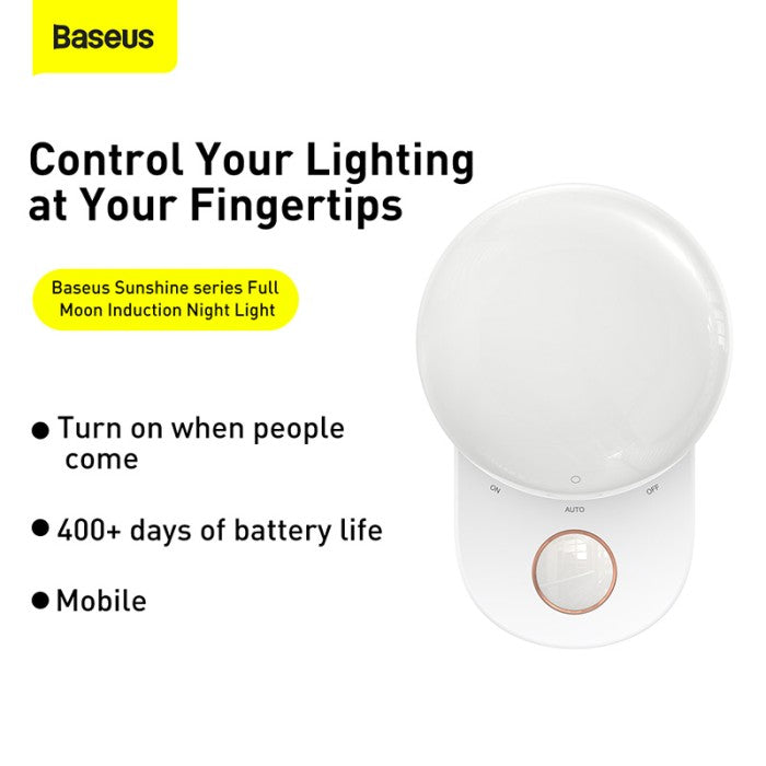 BASEUS Sunshine Series Full Moon Induction Night Light - DGFM