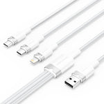 Vention Kabel Data Charger Cable 3in 1 USB A 2.0 to USB Type C/Micro/Lightning 3A 60W 480 Mbps - CTP