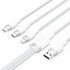 Vention Kabel Data Charger Cable 3in 1 USB A 2.0 to USB Type C/Micro/Lightning 3A 60W 480 Mbps - CTP