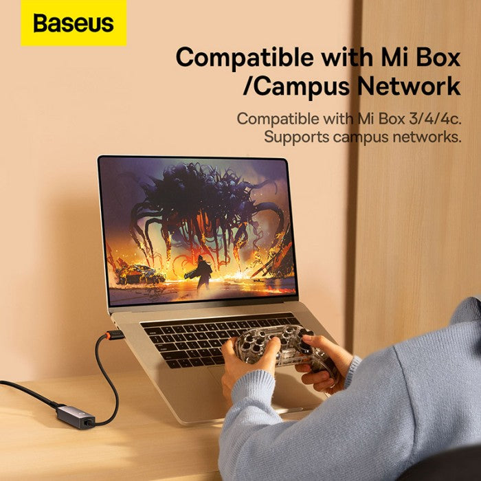 Baseus Lite Series Ethernet Adapter Type-C to RJ45 LAN Port 100Mbps