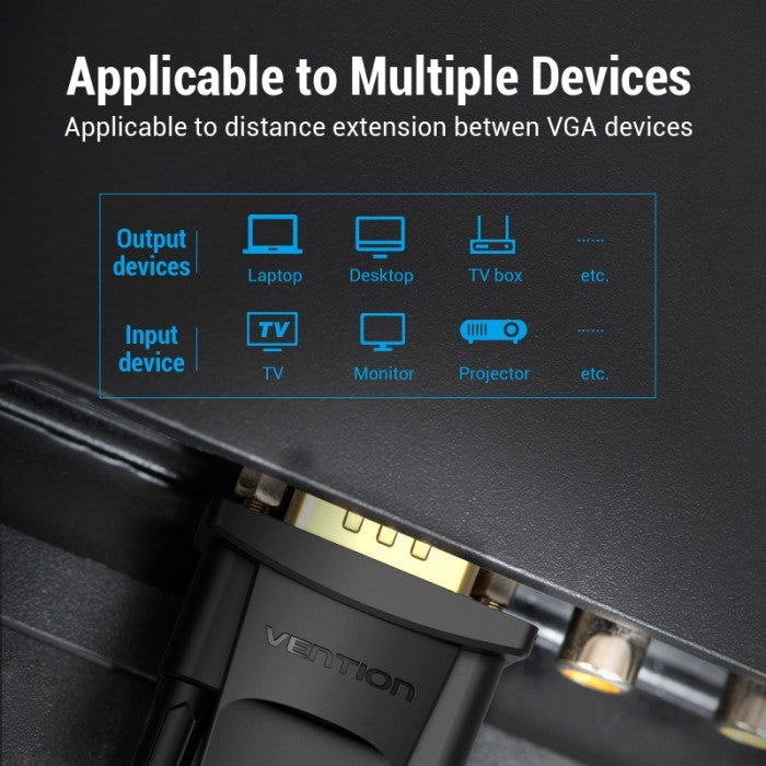 Vention Kabel Extension VGA Cable 1080P 60Hz Male to Female 10M - DAG