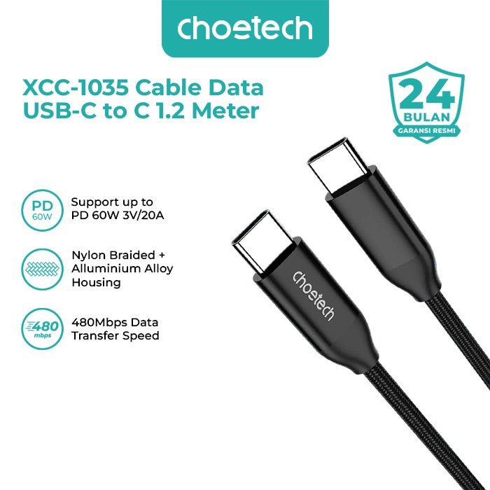 Choetech XCC-1035 Cable Data USB-C to USB-C 1.2M