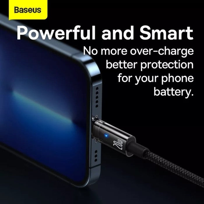 BASEUS Explorer Series Auto Power-Off Fast Charging Cable C to iP 1m