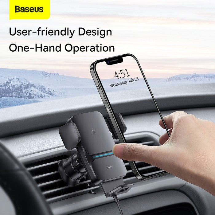 Baseus Wisdom Auto Alignment Car Mount Wireless Charger - CGZX000001