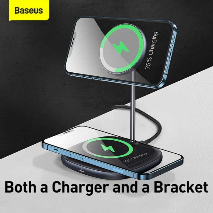 Baseus Swan 2-in-1 Wireless Magnetic Charging Bracket 20W - black