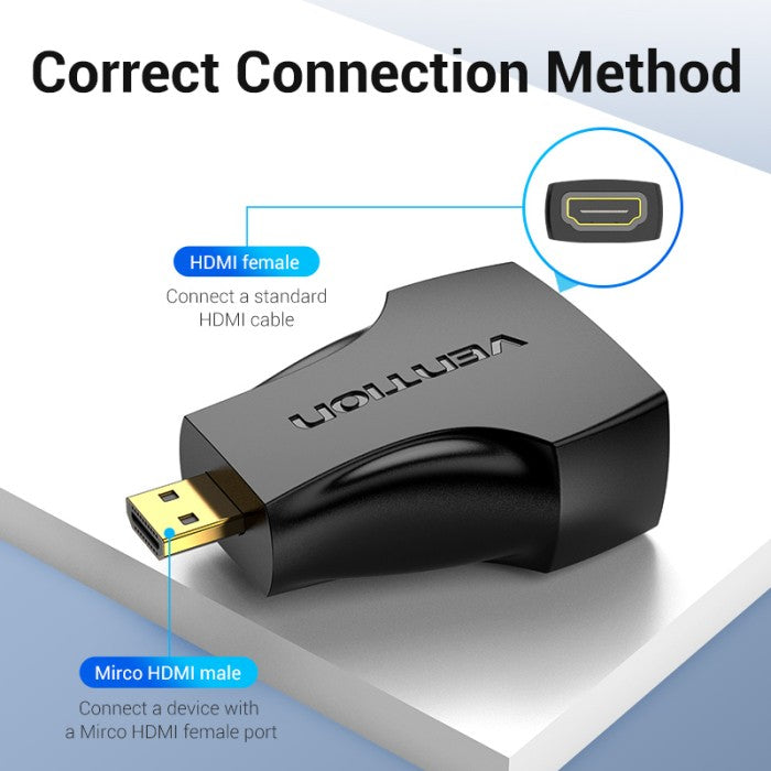 Vention Adapter Micro HDMI Male to HDMI Female 3D 4K 60Hz HD - AIT