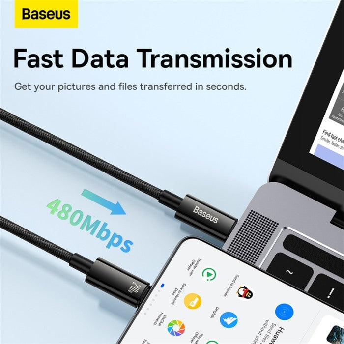 Baseus Tungsten Gold Fast Charging Data Cable Type-C to Type-C 240W 3m