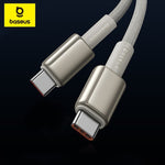 BASEUS Tungsten Gold Fast Charging Cable Type-C to Type-C 100W CATWJ-A
